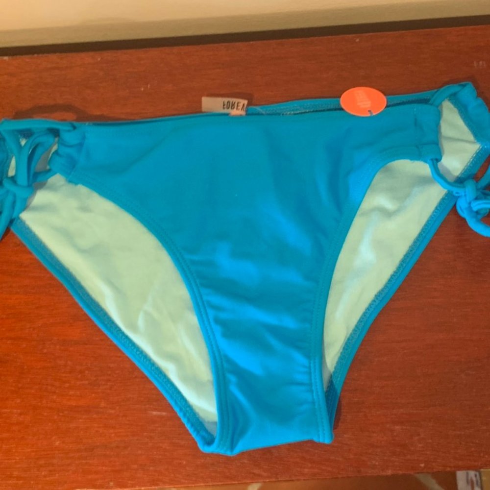 Blue Forever 21 Bikini Bottom Small
